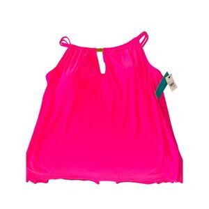 AQUA GREEN TANKINI top - NEW WITH TAGS size Large PINK